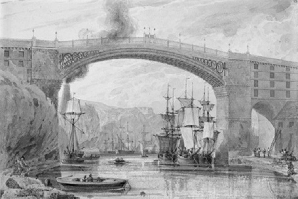 River Wear - Wearmouth Bridge - Blore - 1816