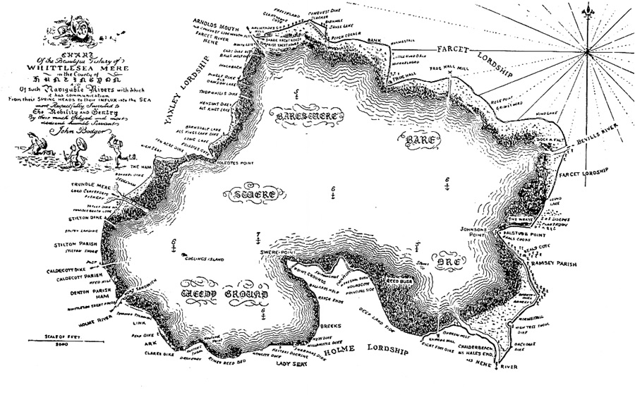 Bodger - 1786 - Chart of Whittlesea Mere