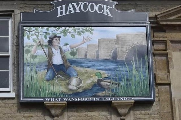What, Wansford in England - Inn Sign