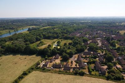 Peterborough - Aerial Photo West Across Nene Park