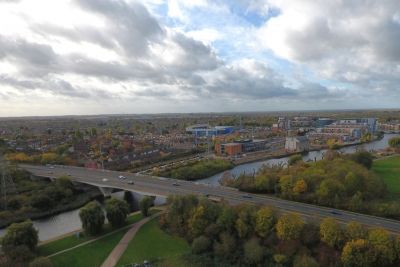 Peterborough - 1985 Parkway Bridge over River Nene