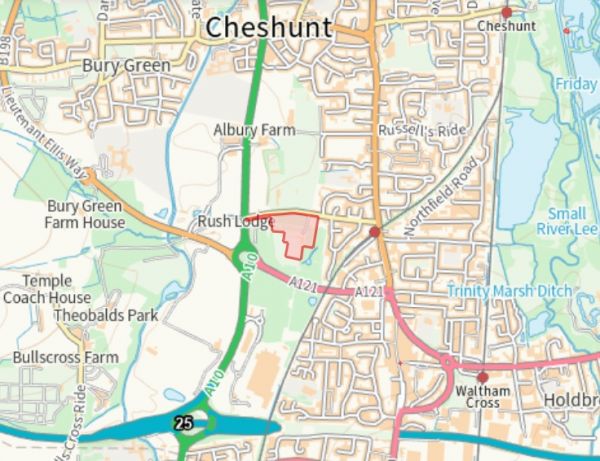 Theobalds location map