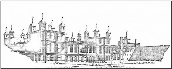 Theobalds Reconstruction - View from Great Garden