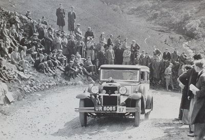 Golden Age of British Motoring. Park Rash Climb - 1930 London to Edinburgh Trial