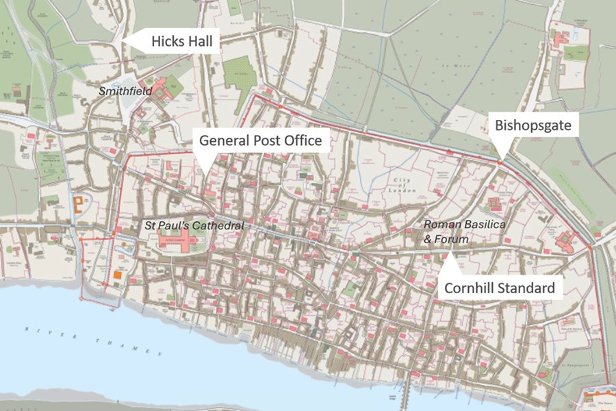 where does the Great North Road start - Map of London